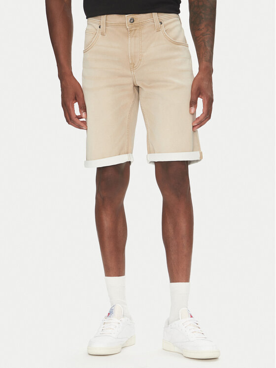 Mustang Дънкови шорти Chicago Z 1016351 Бежов Slim Fit за Мъже цена