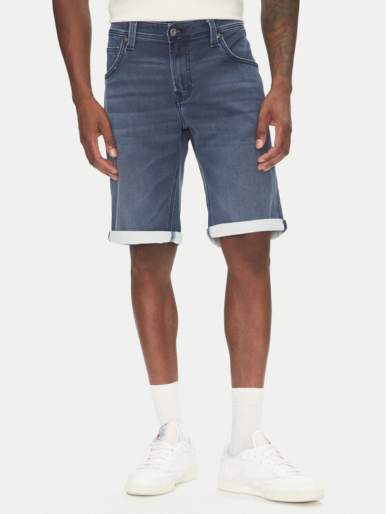 Mustang Дънкови шорти Chicago Z 1016351 Син Slim Fit за Мъже цена