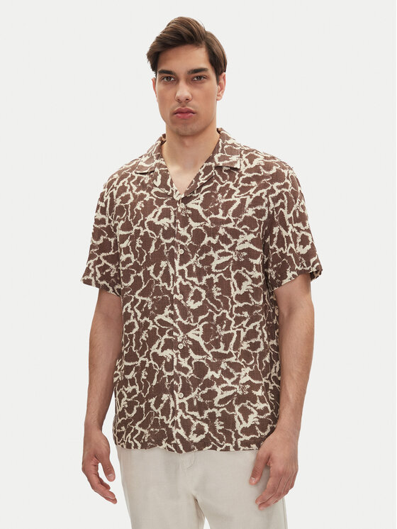 Mustang Риза Layton 1016253 Кафяв Relaxed Fit за Мъже цена