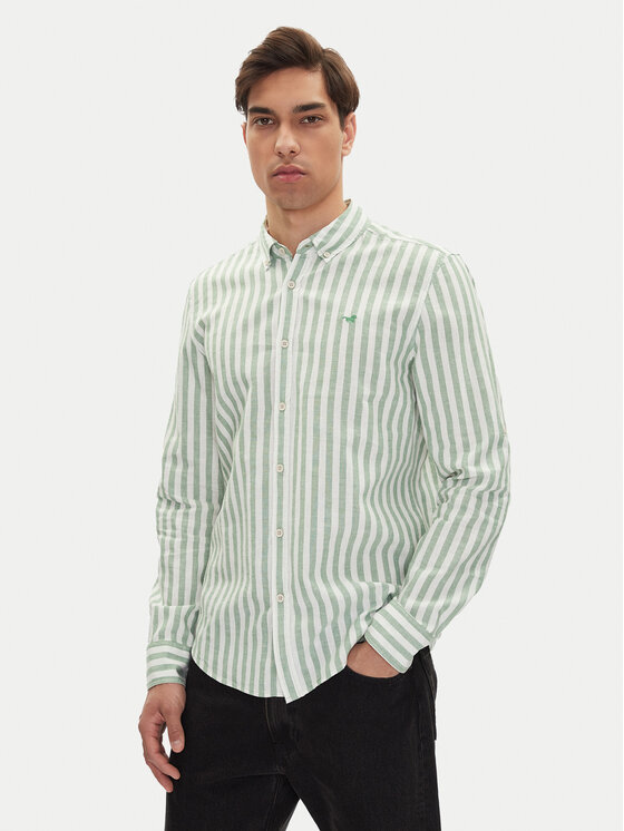 Mustang Риза Rawlins 1016249 Зелен Slim Fit за Мъже цена
