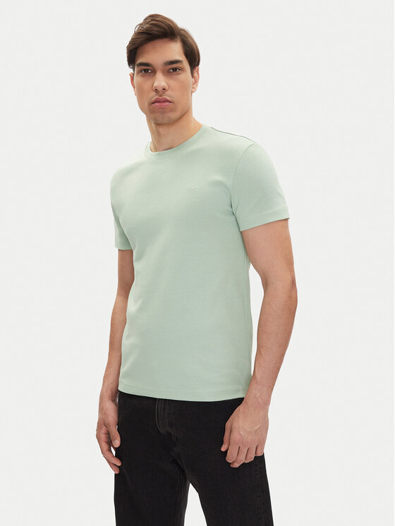 Mustang Тишърт Allen 1016486 Зелен Slim Fit за Мъже цена