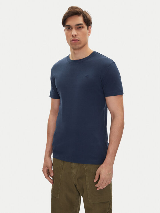 Mustang Тишърт Allen 1016486 Тъмносин Slim Fit за Мъже цена
