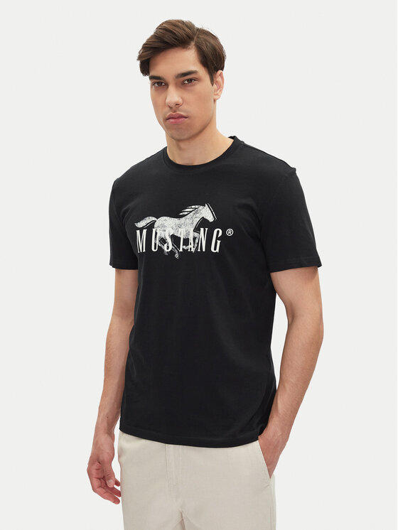 Mustang Тишърт Austin 1016279 Черен Regular Fit за Мъже цена