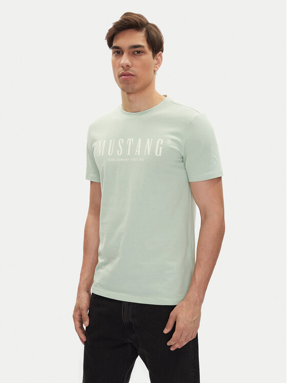 Mustang Тишърт Austin 1016480 Зелен Regular Fit за Мъже цена