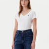 Mustang Тишърт Beverly 1016517 Бял Slim Fit за Жени цена