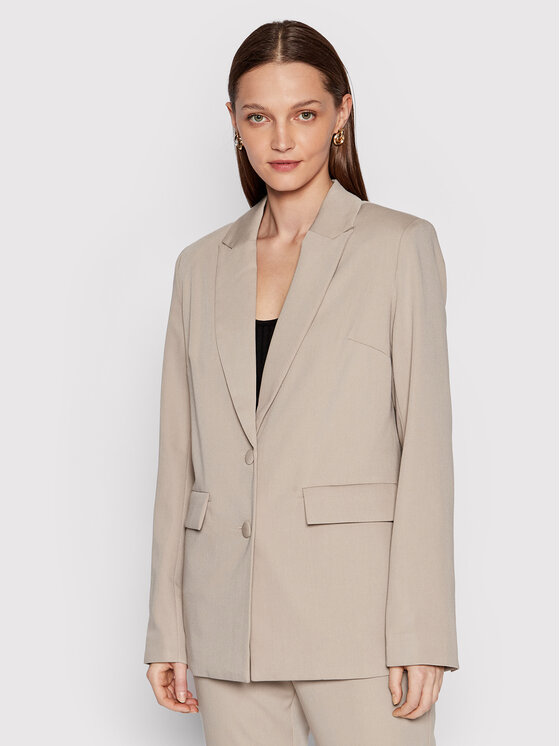 NA-KD Сако Basic 1018-008348-1844-581 Бежов Oversize за Жени цена