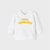 NAME IT Суитшърт 13217669 Бял Regular Fit за Бебета цена