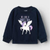 NAME IT Суитшърт 13219948 Тъмносин Regular Fit за Момичета цена