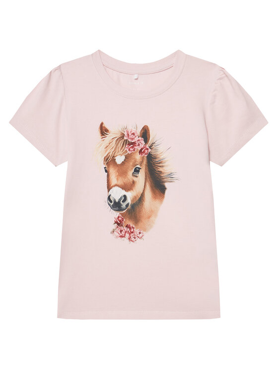 NAME IT Тишърт Hani 13243178 Розов Standard Fit за Момичета цена