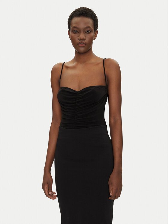 NORMA KAMALI Боди KK424XPLH21001 Черен Slim Fit за Жени цена