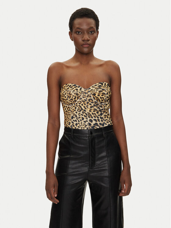 NORMA KAMALI Боди Mio KK324XPL300656 Кафяв Slim Fit за Жени цена