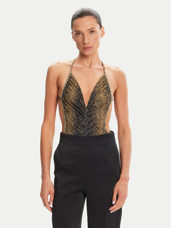 NORMA KAMALI Боди Mio KK424XPL165302 Кафяв Slim Fit за Жени цена