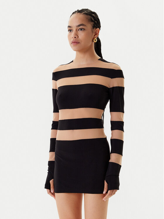 NORMA KAMALI Ежедневна рокля KK3243PMB48239 Черен Slim Fit за Жени цена