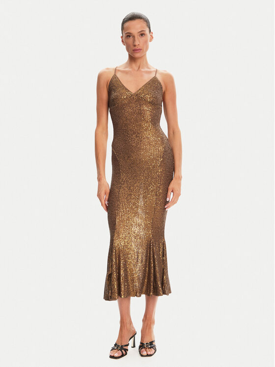 NORMA KAMALI Коктейлна рокля ST4243SQ162151 Кафяв Slim Fit за Жени цена