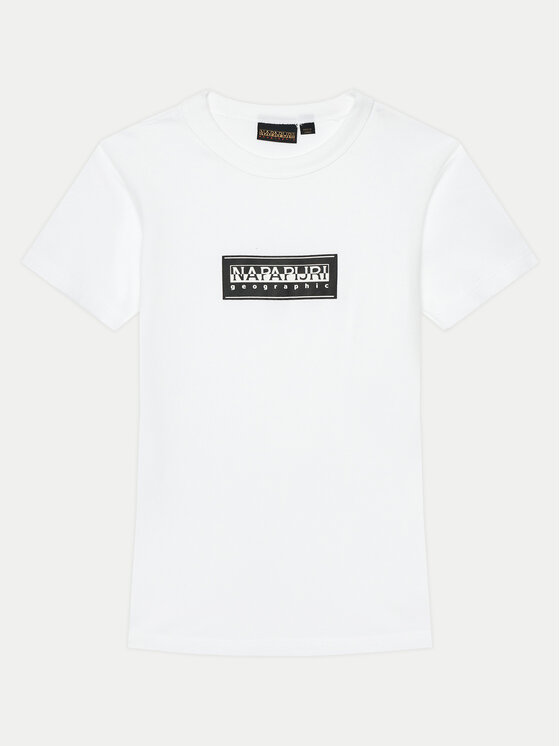 Napapijri Тишърт Chamois NP0A4HYL M Бял Regular Fit за Момчета цена