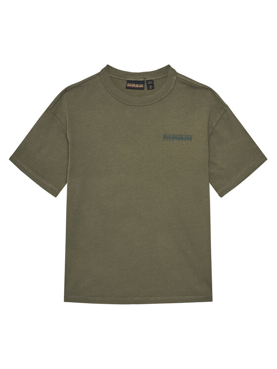 Napapijri Тишърт S-Ahr NP0A88ZO M Зелен Regular Fit за Момчета цена