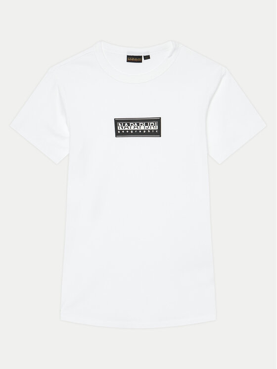 Napapijri Тишърт S-Chamois NP0A4HYL D Бял Regular Fit за Момчета цена