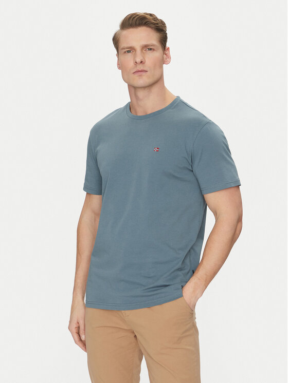 Napapijri Тишърт Salis NP0A4H8D Сив Regular Fit за Мъже цена