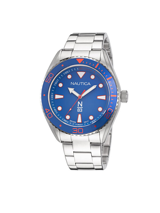 Nautica Часовник NAPFWS221 Сребрист за Мъже цена