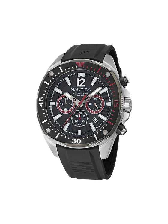Nautica Часовник Sporty Chronograph NAPBSS501 Сребрист за Мъже цена