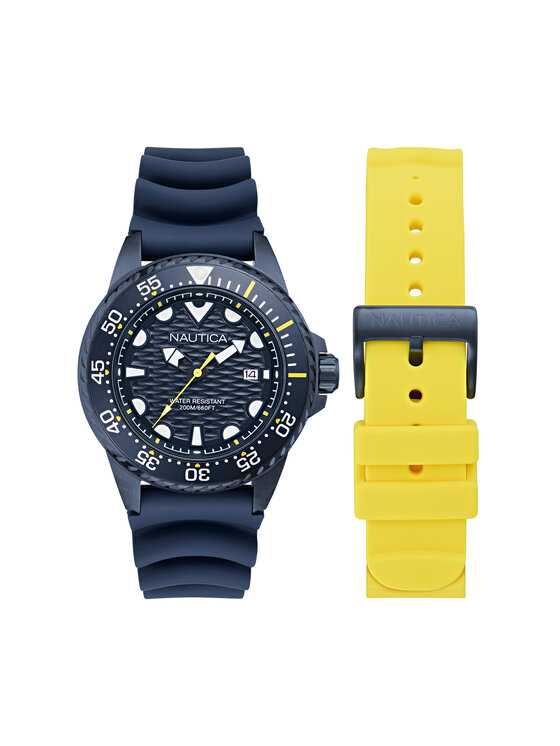 Nautica Часовник Sporty SET NAPSDS506 Тъмносин за Мъже цена