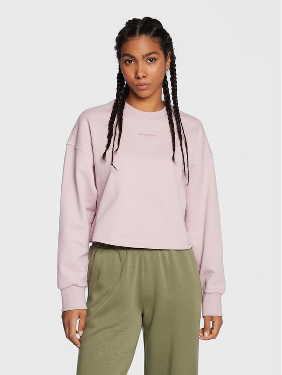 New Balance Суитшърт Athletics Nature WT23555 Виолетов Relaxed Fit за Жени цена
