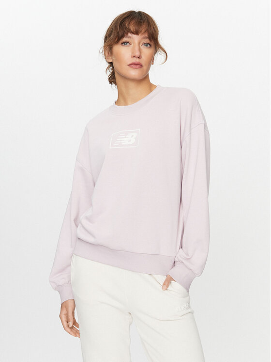 New Balance Суитшърт Essentials French Terry Crew WT33514 Виолетов Regular Fit за Жени цена