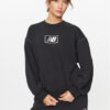 New Balance Суитшърт Essentials French Terry Crew WT33514 Черен Regular Fit цвят на ниска цена