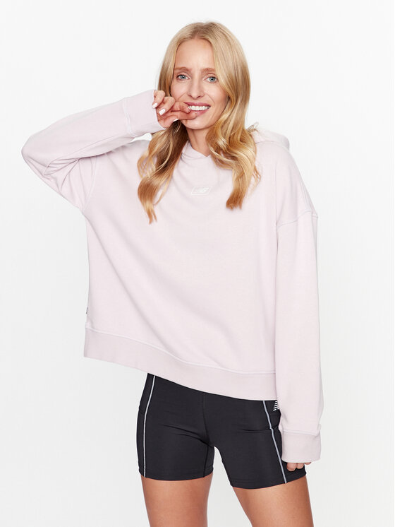 New Balance Суитшърт Essentials French Terry Hoodie WT33512 Виолетов Regular Fit за Жени цена
