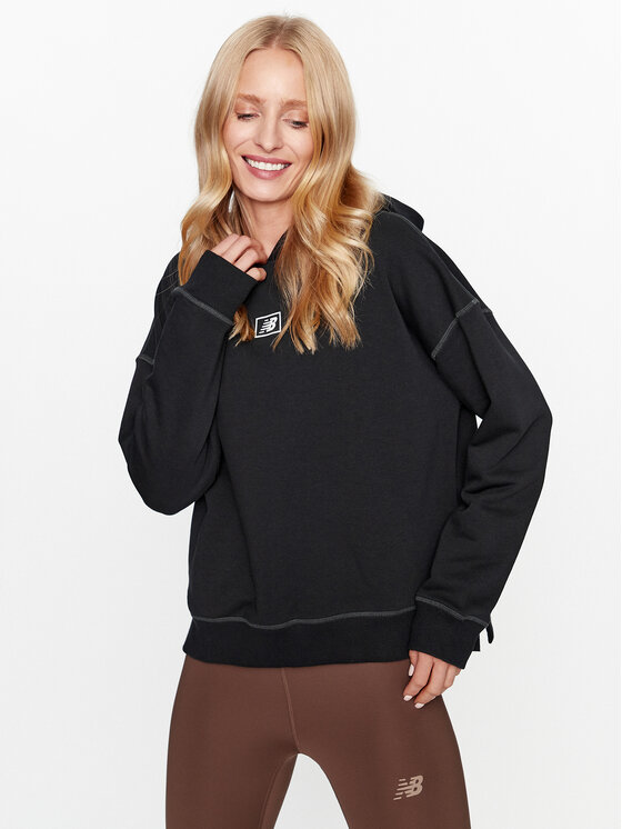 New Balance Суитшърт Essentials French Terry Hoodie WT33512 Черен Regular Fit за Жени цена