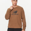 New Balance Суитшърт Essentials Stacked Logo French Terry Crewneck MT31538 Кафяв Regular Fit за Мъже цена