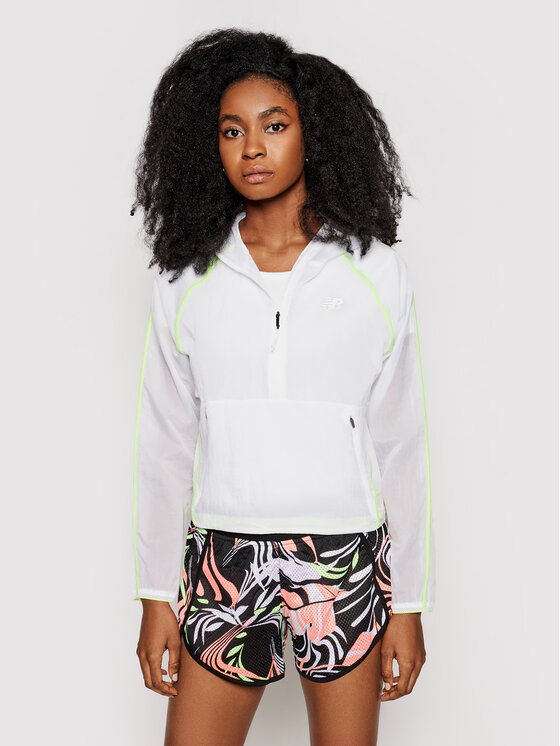 New Balance Суитшърт от техническо трико WJ01268 Бял Relaxed Fit за Жени цена