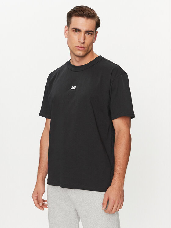 New Balance Тишърт Athletics Remastered Graphic Cotton Jersey Short Sleeve T-shirt MT31504 Черен Regular Fit за Мъже цена