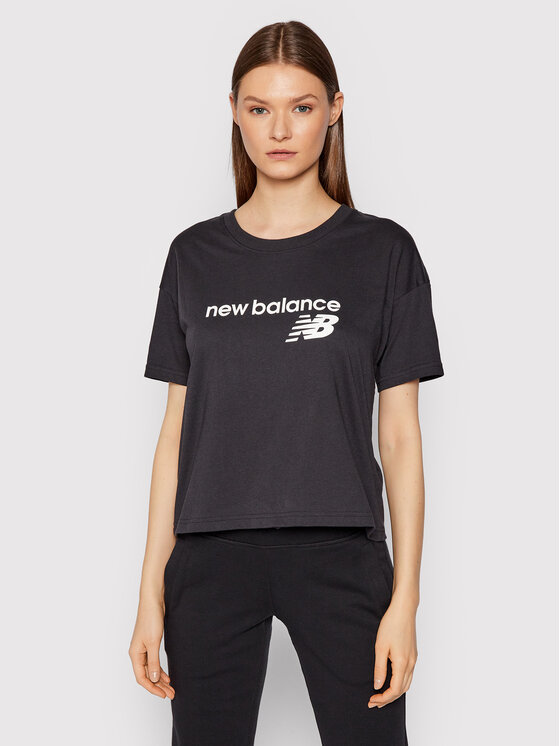 New Balance Тишърт WT03805 Черен Relaxed Fit за Жени цена