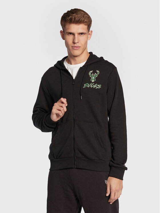New Era Суитшърт Milwaukee Bucks NBA Script 60284687 Черен Regular Fit за Мъже цена