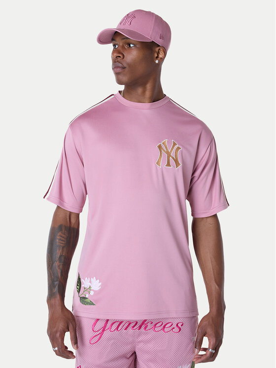 New Era Тишърт New York Yankees MLB Floral 60596338 Розов Regular Fit за Мъже цена