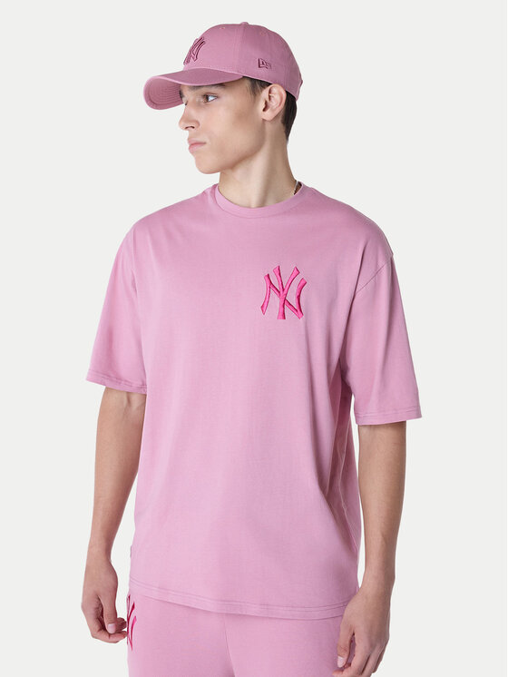 New Era Тишърт New York Yankees MLB League Essential 60596181 Розов Regular Fit за Мъже цена