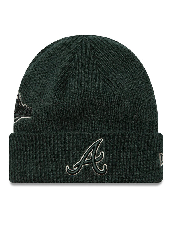 New Era Шапка Atlanta Braves World Series Patch Cuff Knit Beanie 60580730 Зелен за Унисекс цена
