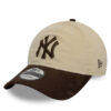 New Era Шапка с козирка New York Yankees Mlb Premium Cord 9Twenty 60595308 Бежов за Унисекс цена