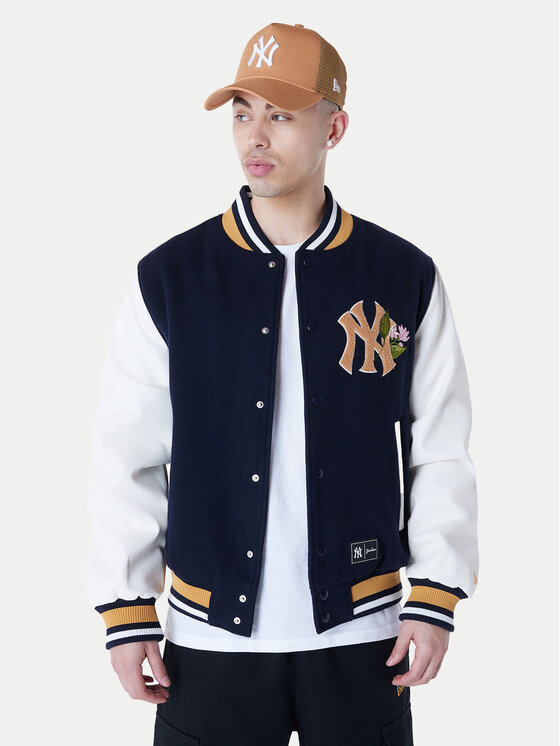 New Era Яке бомбър Yankees MLB Floral 60596332 Тъмносин Regular Fit за Мъже цена