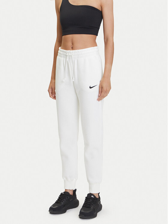 Nike Долнище анцуг Phoenix Fleece FZ7626 Бял Regular Fit за Жени цена