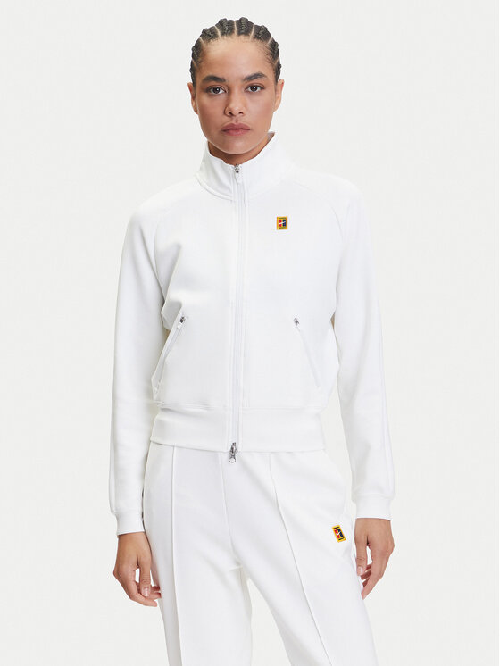 Nike Суитшърт Court Heritage Full Zip CV4701 Бял Regular Fit за Жени цена