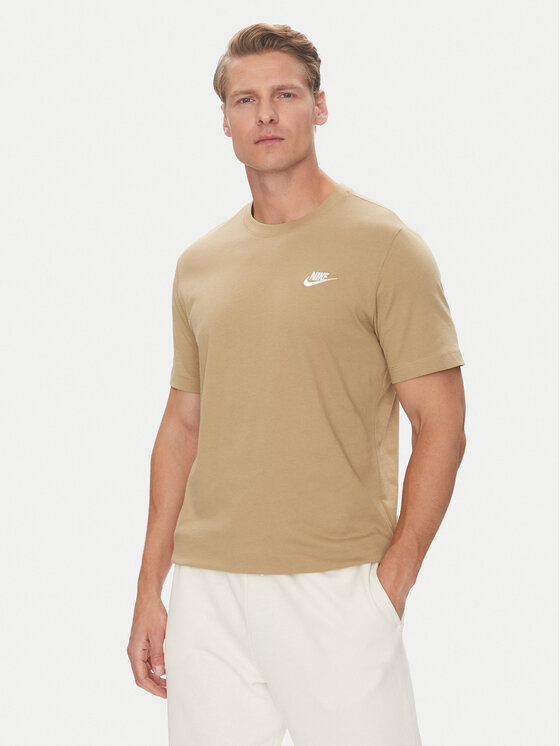 Nike Тишърт Nsw Club Tee AR4997 Каки Regular Fit за Мъже цена