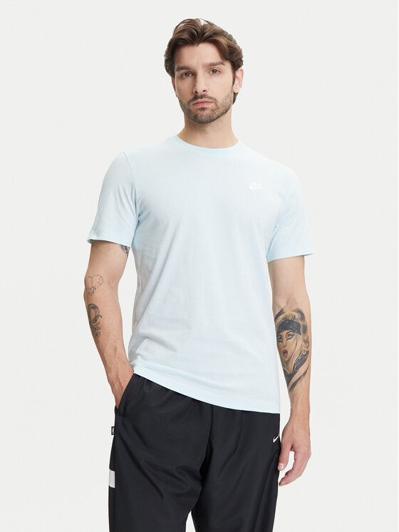 Nike Тишърт Sportswear Club AR4997 Светлосиньо Regular Fit за Мъже цена