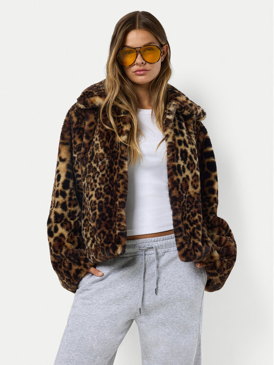 Noisy May Кожено палто Eve 27033519 Кафяв Regular Fit за Жени цена