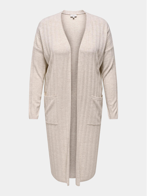 ONLY Carmakoma Кардиган 15282289 Бежов Regular Fit за Жени цена