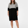 ONLY Carmakoma Плетена рокля 15183362 Сив Regular Fit за Жени цена
