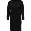 ONLY Carmakoma Плетена рокля 15283137 Черен Box Fit цвят на ниска цена