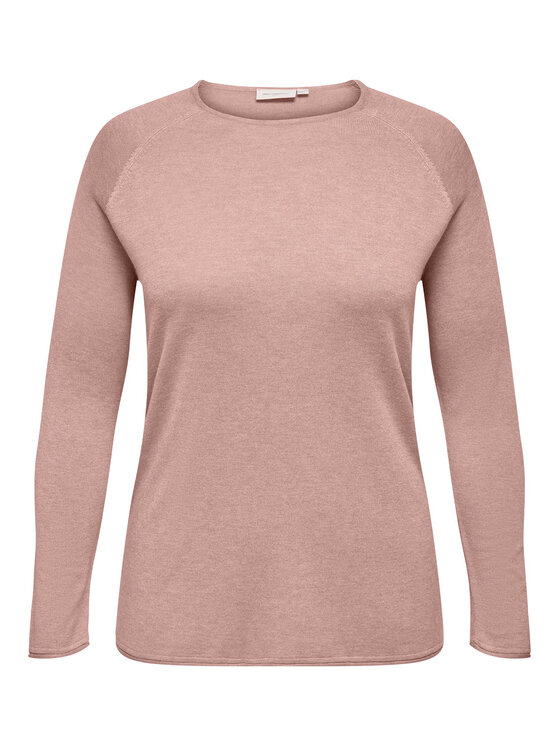 ONLY Carmakoma Пуловер 15197209 Розов Regular Fit за Жени цена