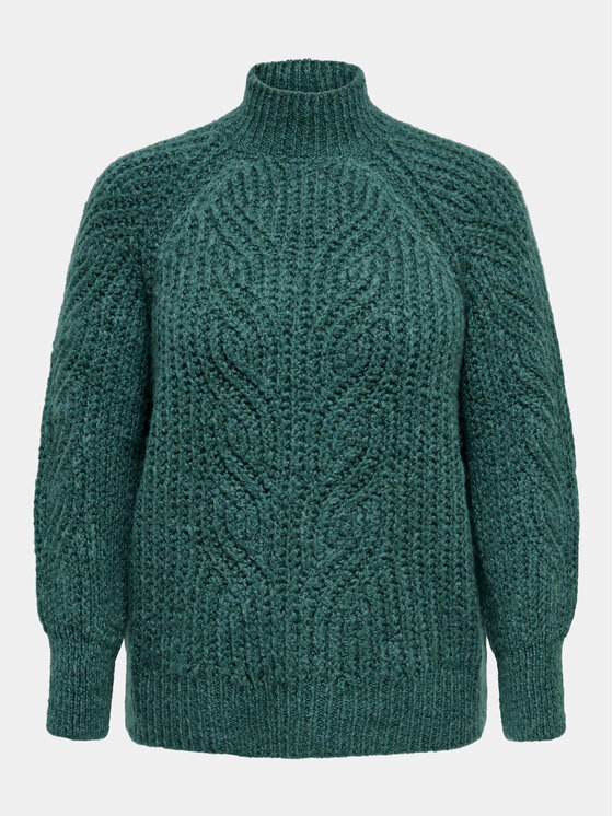 ONLY Carmakoma Пуловер Ruby 15307191 Зелен Regular Fit за Жени цена